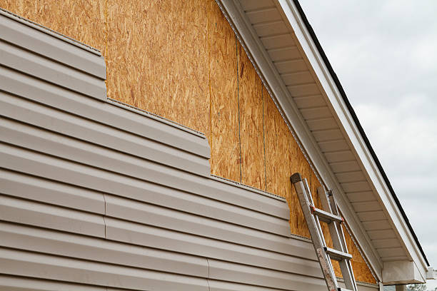 Professional Vinyl Siding technician working in Bushnell, IL